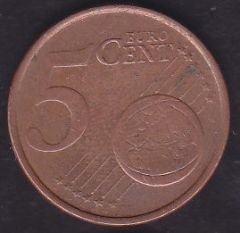 Avrupa 5 Euro Cent 2001 Finlandiya