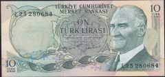 6.Emisyon 2.Tertip 10 Lira L25 280684 Çilaltı Çil