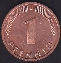 Almanya 1 Pfennig 1994 D