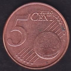 Avrupa 5 Euro Cent 2004 Belçika