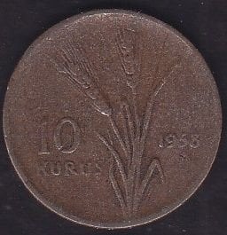 1958 Yılı 10 Kuruş