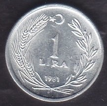 1981 Yılı 1 Lira Çilaltı