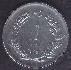 1980 Yılı 1 Lira Çilaltı Çil