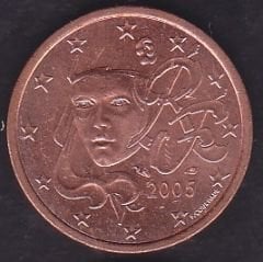 Avrupa 5 Euro Cent 2005 Fransa