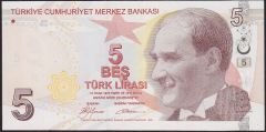 9.Emisyon 1.Tertip 5 Lira A126 035000 Çil