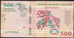 Burundi 500 Frank 2018 Çil