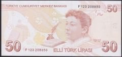 9.Emisyon 6.Tertip 50 Lira F123 208849 Çil