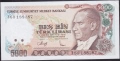 7.Emisyon 4.Tertip 5000 Lira I60 188287 Çilaltı Çil