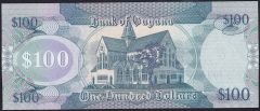 Guyana 100 Dolar 2005 - 2016 Çilaltı Çil Pick 36d ( 666 )