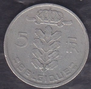 Belçika 5 Frank 1950