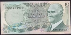 6.Emisyon 2.Tertip 10 Lira K88 345022 Çilaltı Çil