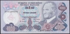 6.Emisyon 1.Tertip 1000 Lira B70 196076 Çilaltı Çil