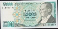 7.Emisyon 2.Tertip 50000 Lira L44 364438 Çilaltı