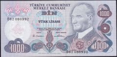 6.Emisyon 1.Tertip 1000 Lira B62 080992 Çilaltı Çil