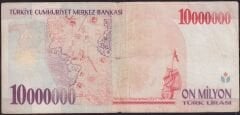 7.Emisyon 10 000 000 Lira B63 519747 Çok Temiz