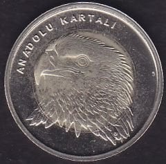 2014 Yılı 1 Lira Anadolu Kartalı Hatıra Parası ( Baskı Sorunlu )