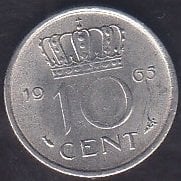 Hollanda 10 Cent 1965