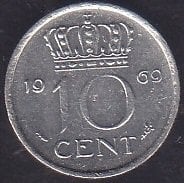 Hollanda 10 Cent 1969