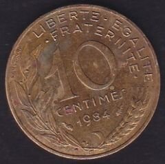 Fransa 10 Centimes 1984