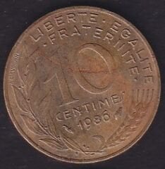 Fransa 10 Centimes 1986