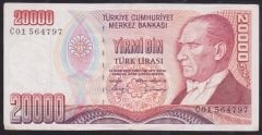 7.EMİSYON 1.TERTİP 20000 LİRA C01 564797 ÇÇT +