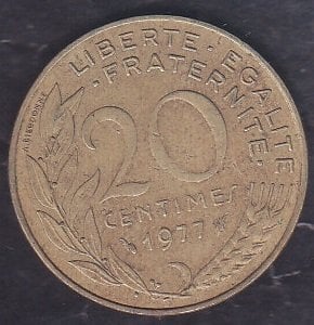 Fransa 20 Centim 1977