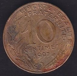Fransa 10 Centimes 1997