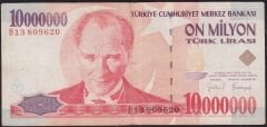 7.Emisyon 10 000 000 Lira B13 809620 Çok Temiz