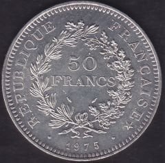 Fransa 50 Frank 1975 Gümüş ( 30 gram )