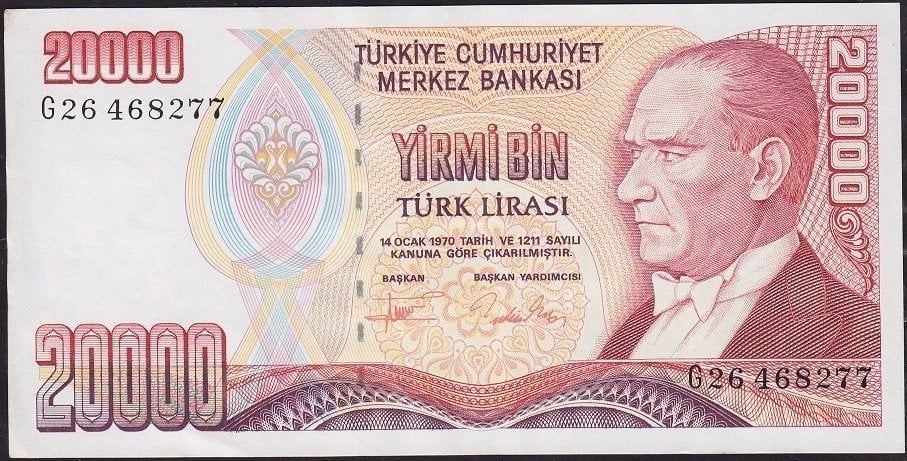 7.Emisyon 2.Tertip 20000 Lira G26 468277 Ççt Çilaltı