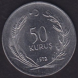 1972 Yılı 50 Kuruş Çil