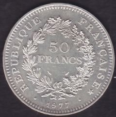 Fransa 50 Frank 1977 Gümüş ( 30 gram )