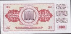 Yugoslavya 100 Dinar 1986 Çok Temiz +