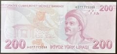 9.Emisyon 8.Tertip 200 Lira H077 773288 Çil