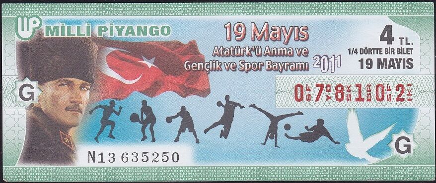 2011 19 Mayıs Çeyrek Bilet - G Serisi