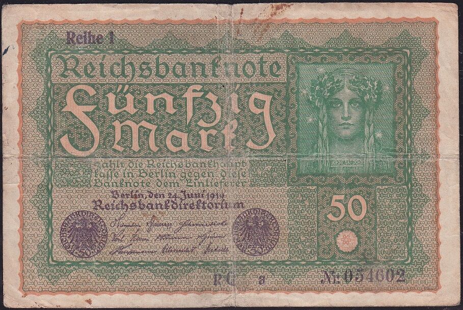 Almanya 50 Mark 1919 Çok Temiz