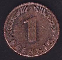 Almanya 1 Pfennig 1950 D