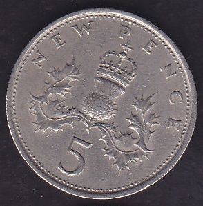 İngiltere 5 Pence 1970