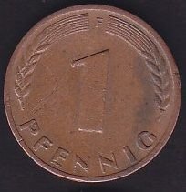 Almanya 1 Pfennig 1968 F