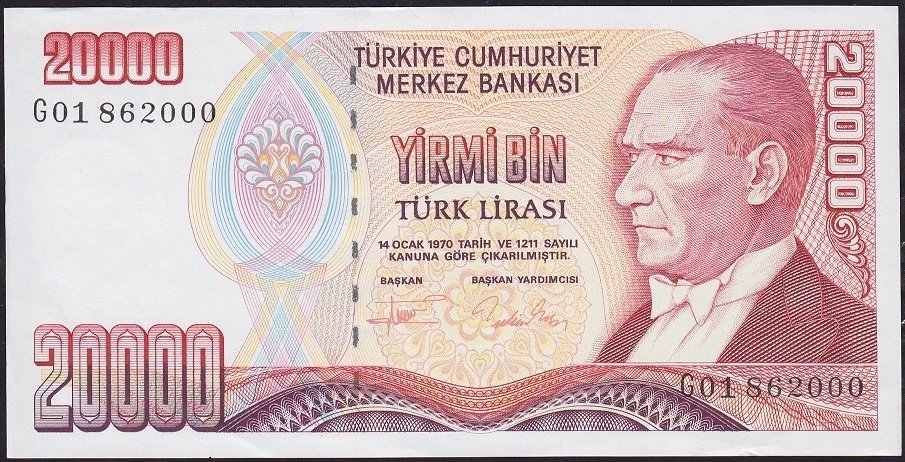 7.Emisyon 2.Tertip 20000 Lira G01 862000 Çilaltı Çil