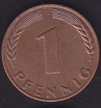 Almanya 1 Pfennig 1968 G