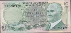 6.Emisyon 1.Tertip 10 Lira F11 237722 Ççt Çilaltı