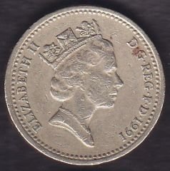 İngiltere 1 Pound 1991