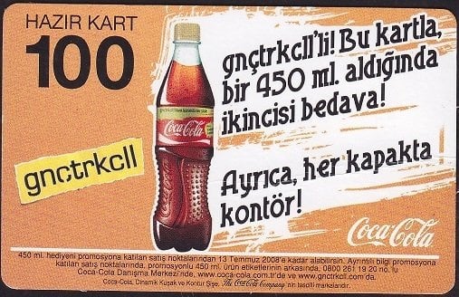 Turkcell Hazır Kart 100 Kontör 2010