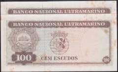 Timor  100 Escudos 1963 Çilaltı Seri Takipli( Kat Yok Çerçevede Sararmalar Var) Pick 28