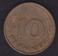 Almanya 10 Pfennig 1990 F