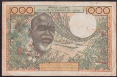 Batı Afrika Devletleri 1000 Frank 1959 -1981 Çok Temiz+ ( Fildişi Sahili ) Pick 103A/f