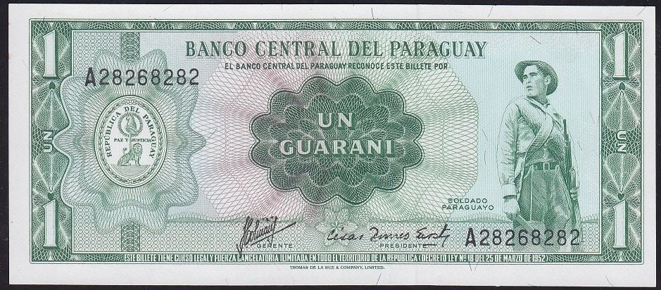 Paraguay 1 Guarani 1952 Çil 28268282