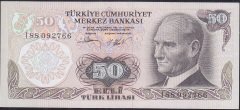 6.Emisyon 2.Tertip 50 Lira I88 092766 Çilaltı