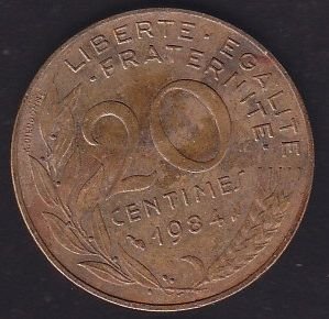 Fransa 20 Centimes 1984